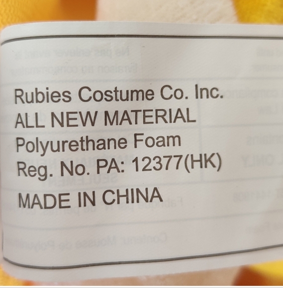 Rubies Costume Co. Inc. Pink Fong Yellow Baby Shark Halloween Costume Size 3T-4T - Picture 3 of 9